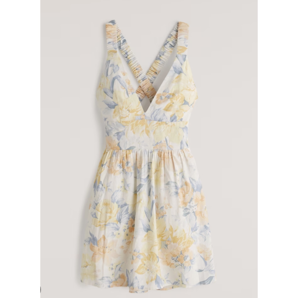 Abercrombie & Fitch Scrunchie Strap Skort Dress Floral - Size L